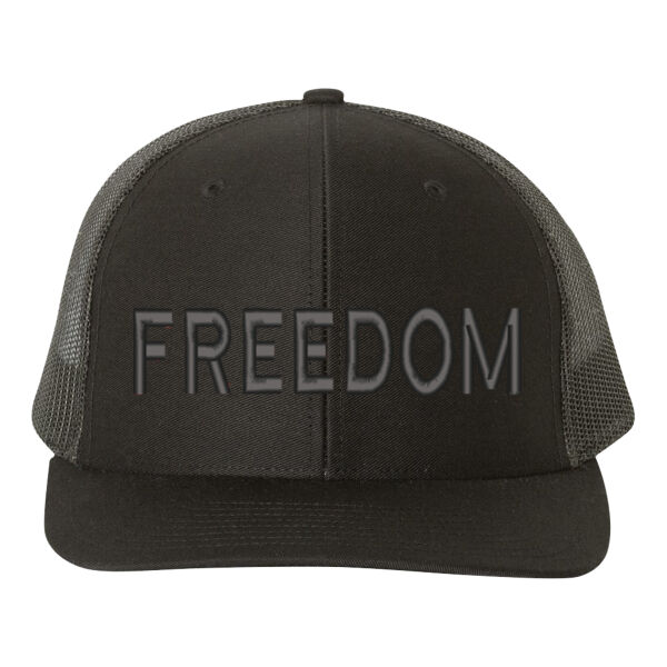 FREEDOM Hat Black on Black Thumbnail